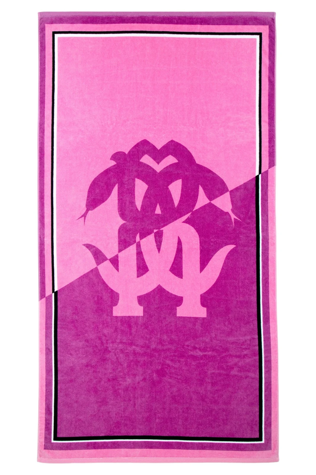 Roberto Cavalli Mirror Snake Print Beach Towel