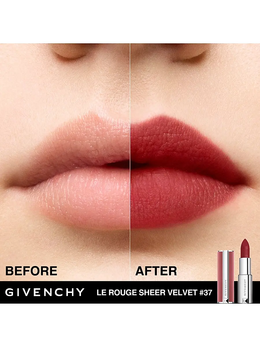 Givenchy Women's Le Rouge Sheer Velvet Lipstick | Thumbnail 4 Givenchy Women's Le Rouge Sheer Velvet Lipstick | Thumbnail 4