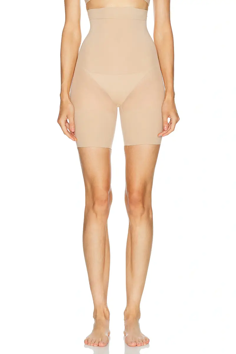 Skims Sheer Seamless High Waisted Mid Thigh Short