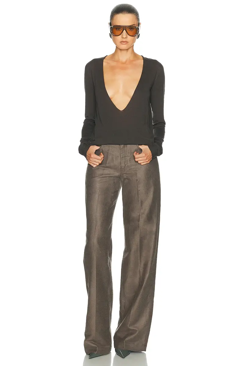 Rick Owens Extreme V-Neck Sweater | Thumbnail 4 Rick Owens Extreme V-Neck Sweater | Thumbnail 4