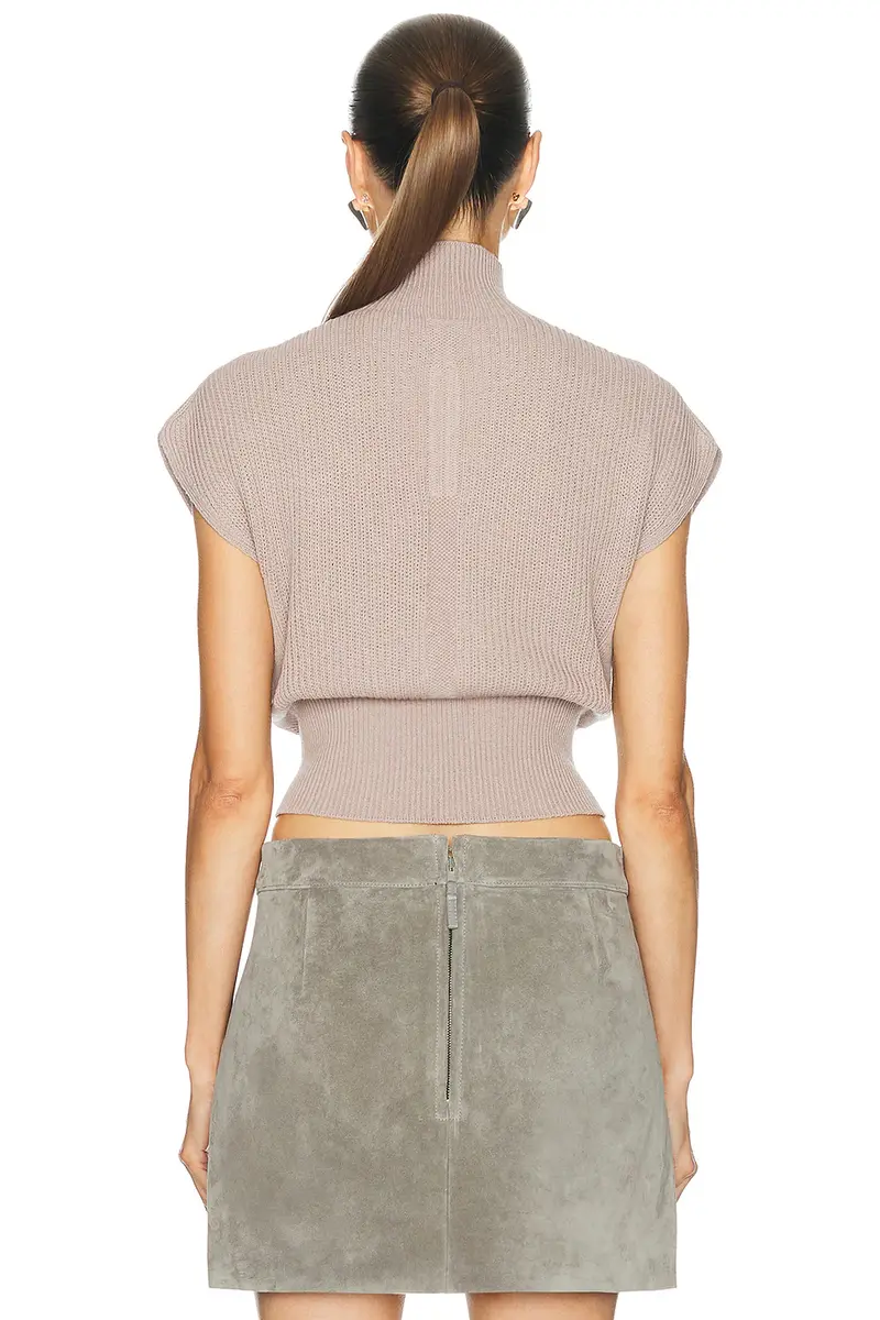 Rick Owens Short Sleeve Turtleneck Sweater | Thumbnail 3 Rick Owens Short Sleeve Turtleneck Sweater | Thumbnail 3