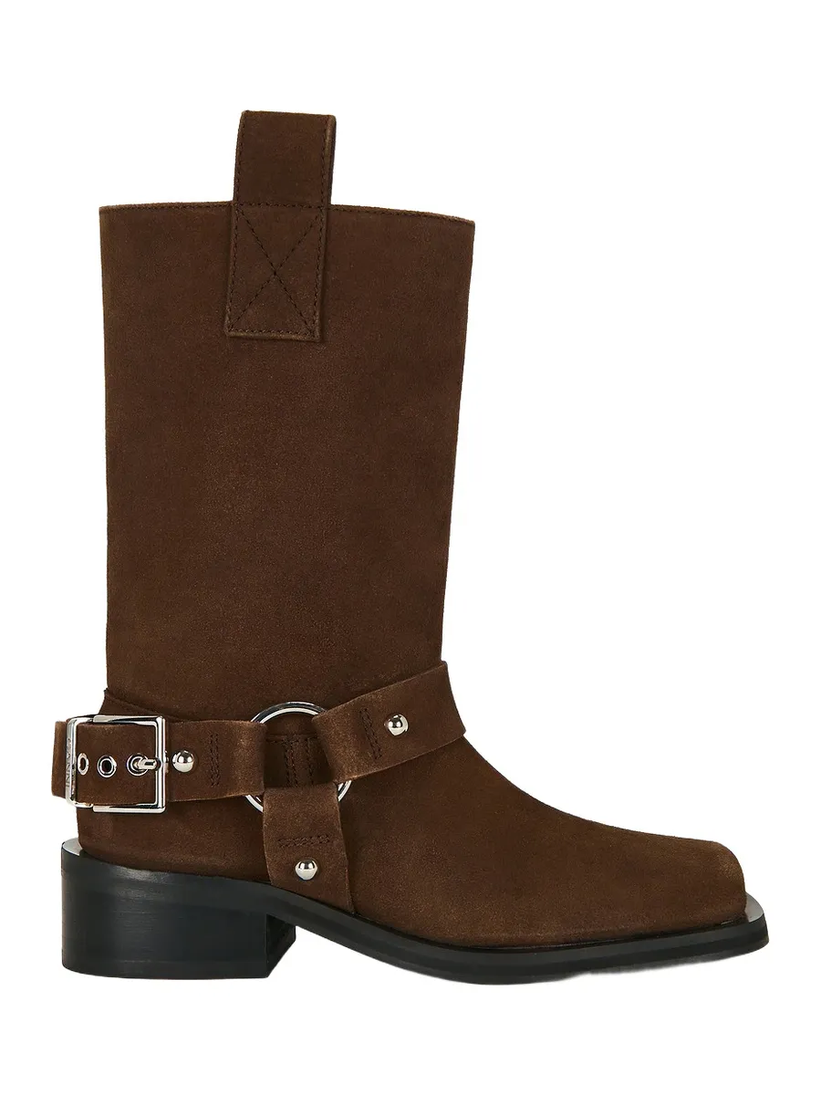 Ganni Mid Shaft Biker Boot