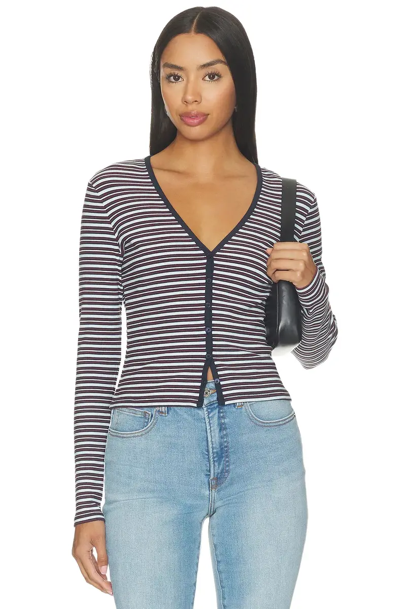 The Rib V Neck Cardigan