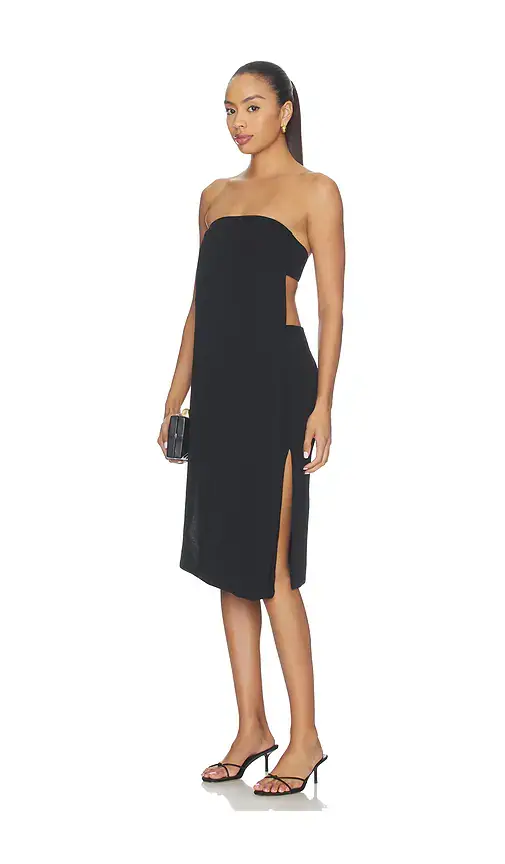 EAVES Brynn Polished Crepe Midi Dress | Image 1 EAVES Brynn Polished Crepe Midi Dress | Image 1