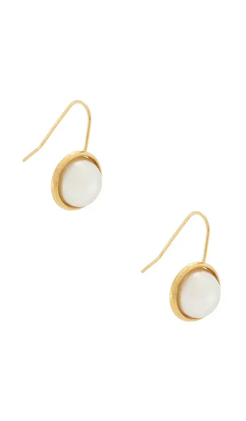 Shashi Pearl Bezel French Hook | Thumbnail 2