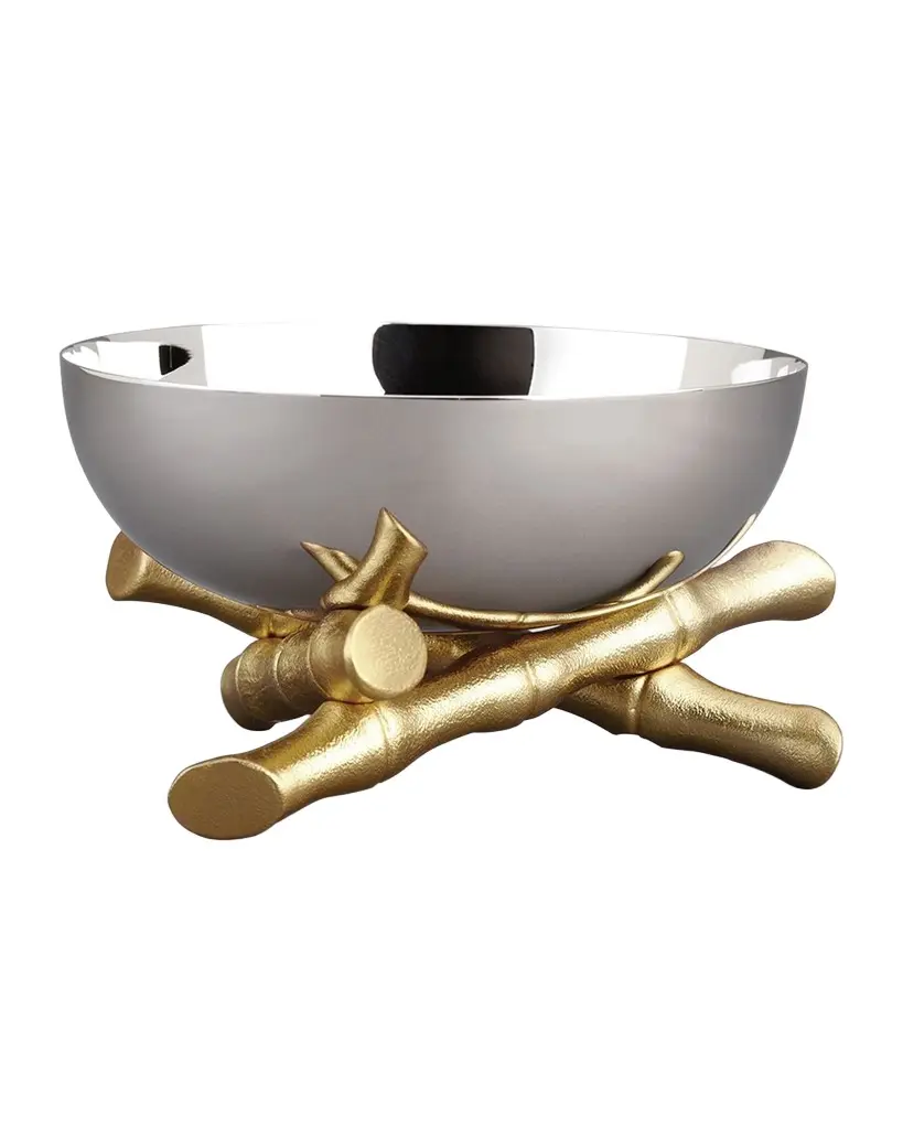 L 'Objet Bambou 24K Gold-Plated Bowl, 6" Round | Image 1 L 'Objet Bambou 24K Gold-Plated Bowl, 6" Round | Image 1