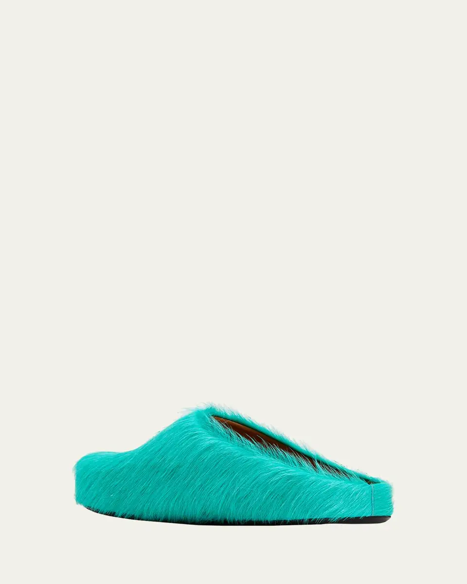 Marni Men's Fussbett Calf Hair Sabot Mules | Thumbnail 8 Marni Men's Fussbett Calf Hair Sabot Mules | Thumbnail 8