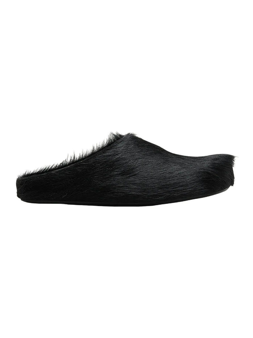 Men's Fussbett Calf Hair Sabot Mules