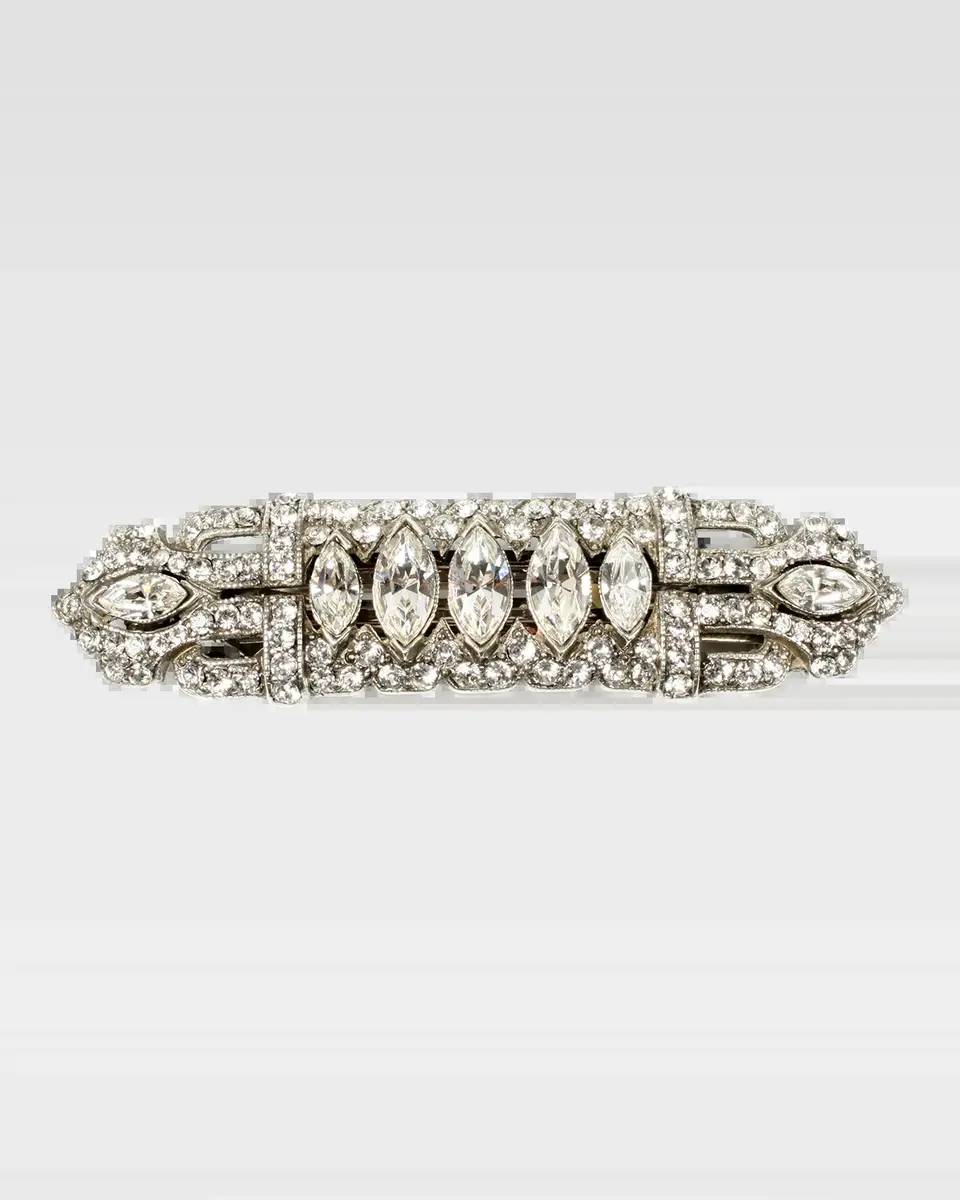 ben-amun Thin Crystal Hair Barrette | Thumbnail 2 ben-amun Thin Crystal Hair Barrette | Thumbnail 2