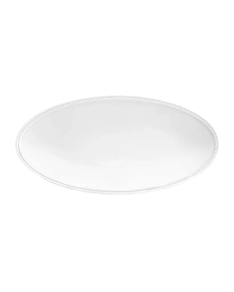 L'Objet Soie Tressee Small Oval Platter, 14"