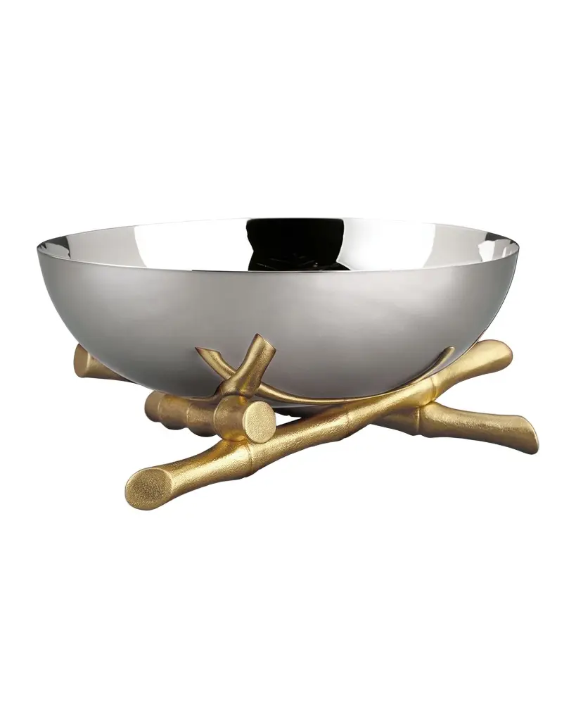 L 'Objet Bambou 24K Gold-Plated Bowl, 12" Round | Image 1 L 'Objet Bambou 24K Gold-Plated Bowl, 12" Round | Image 1