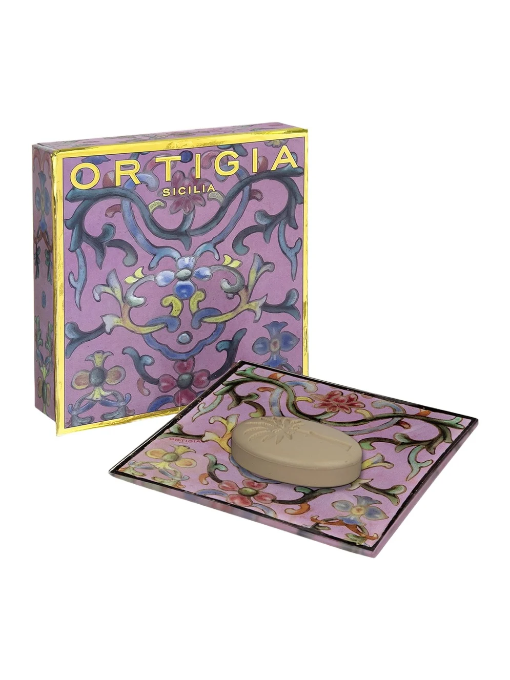 ORTIGIA Aragona Glass Plate and Soap Set