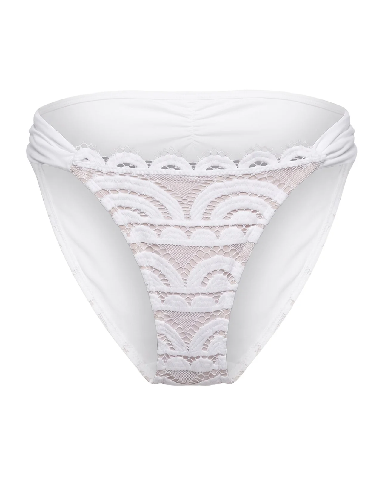 PQ Swim Full Coverage Lace-Fanned Bikini Bottoms