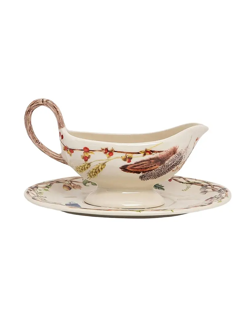 Juliska Forest Walk Sauce Boat and Stand