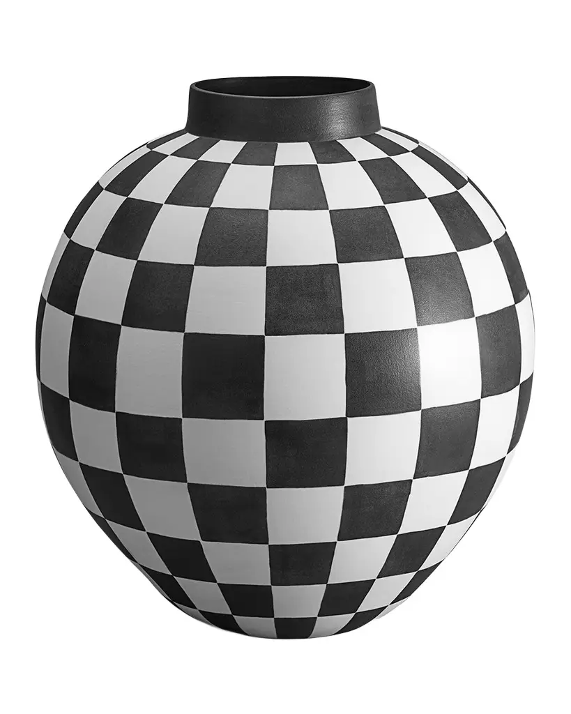 L 'Objet Damier Vase, 16" | Image 1 L 'Objet Damier Vase, 16" | Image 1