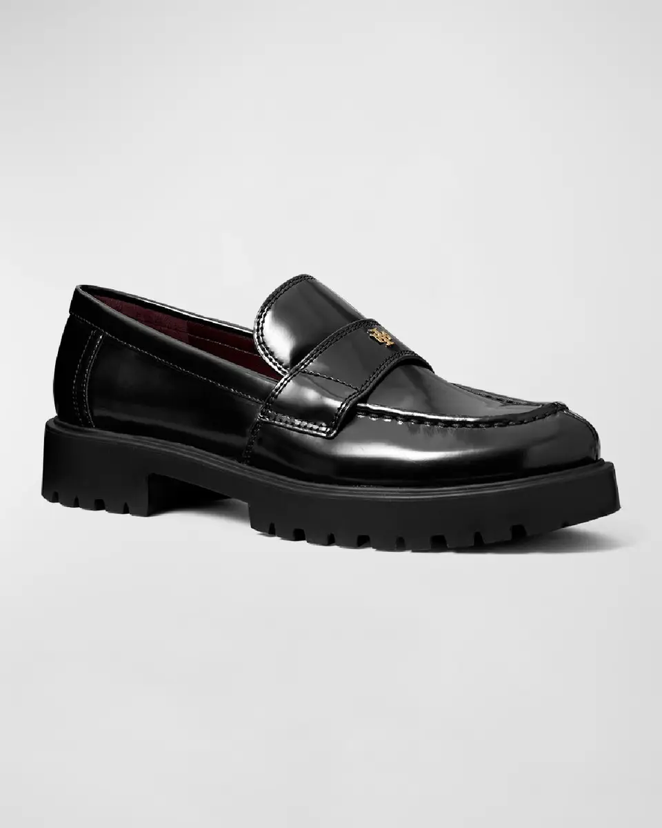 Tory Burch Leather Medallion Lug-Sole Loafers | Thumbnail 2 Tory Burch Leather Medallion Lug-Sole Loafers | Thumbnail 2