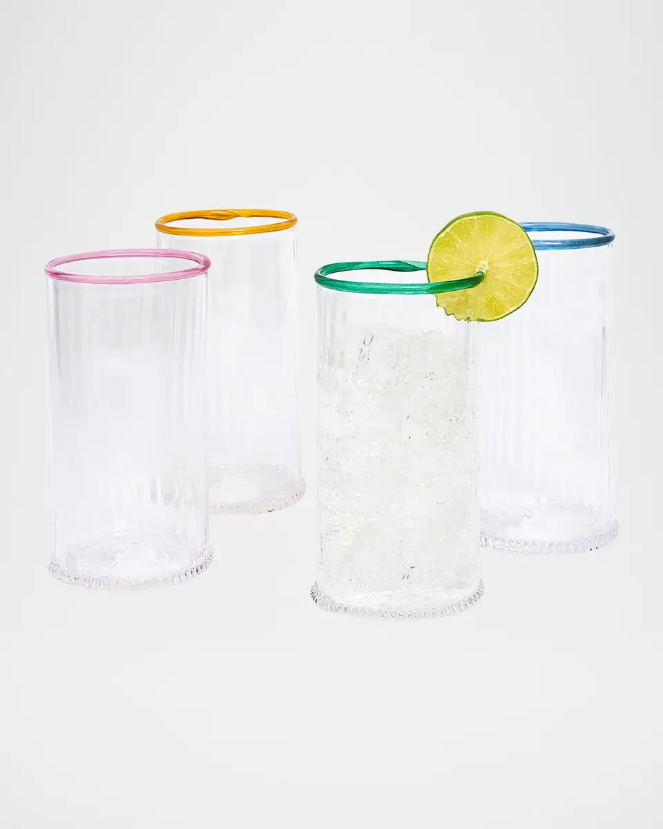 Juliska Nell Assorted 14 oz. Highball Glasses, Set of 4 | Thumbnail 2 Juliska Nell Assorted 14 oz. Highball Glasses, Set of 4 | Thumbnail 2