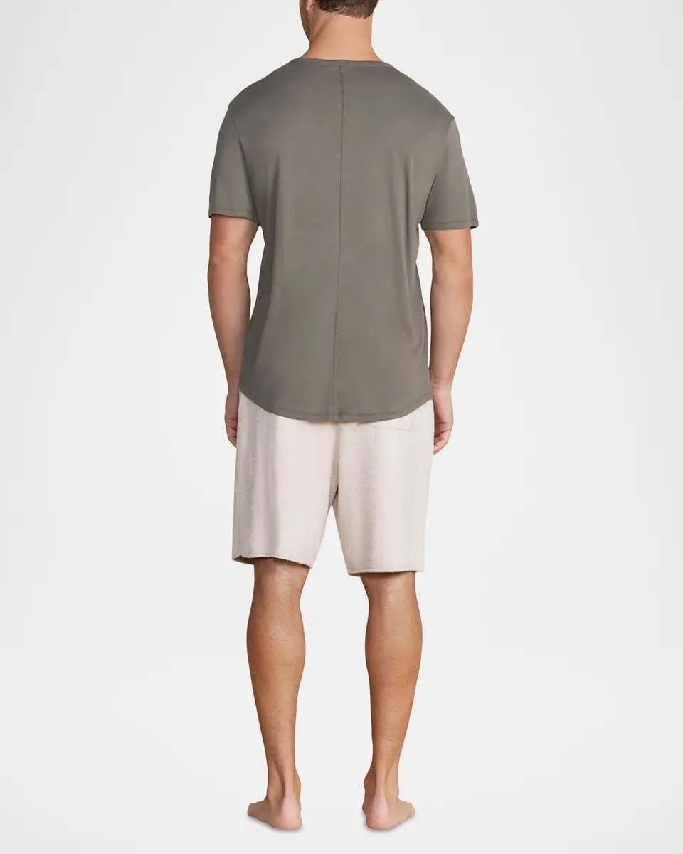 Barefoot Dreams Men's Malibu Collection Cotton Modal Crewneck T-Shirt | Thumbnail 3 Barefoot Dreams Men's Malibu Collection Cotton Modal Crewneck T-Shirt | Thumbnail 3