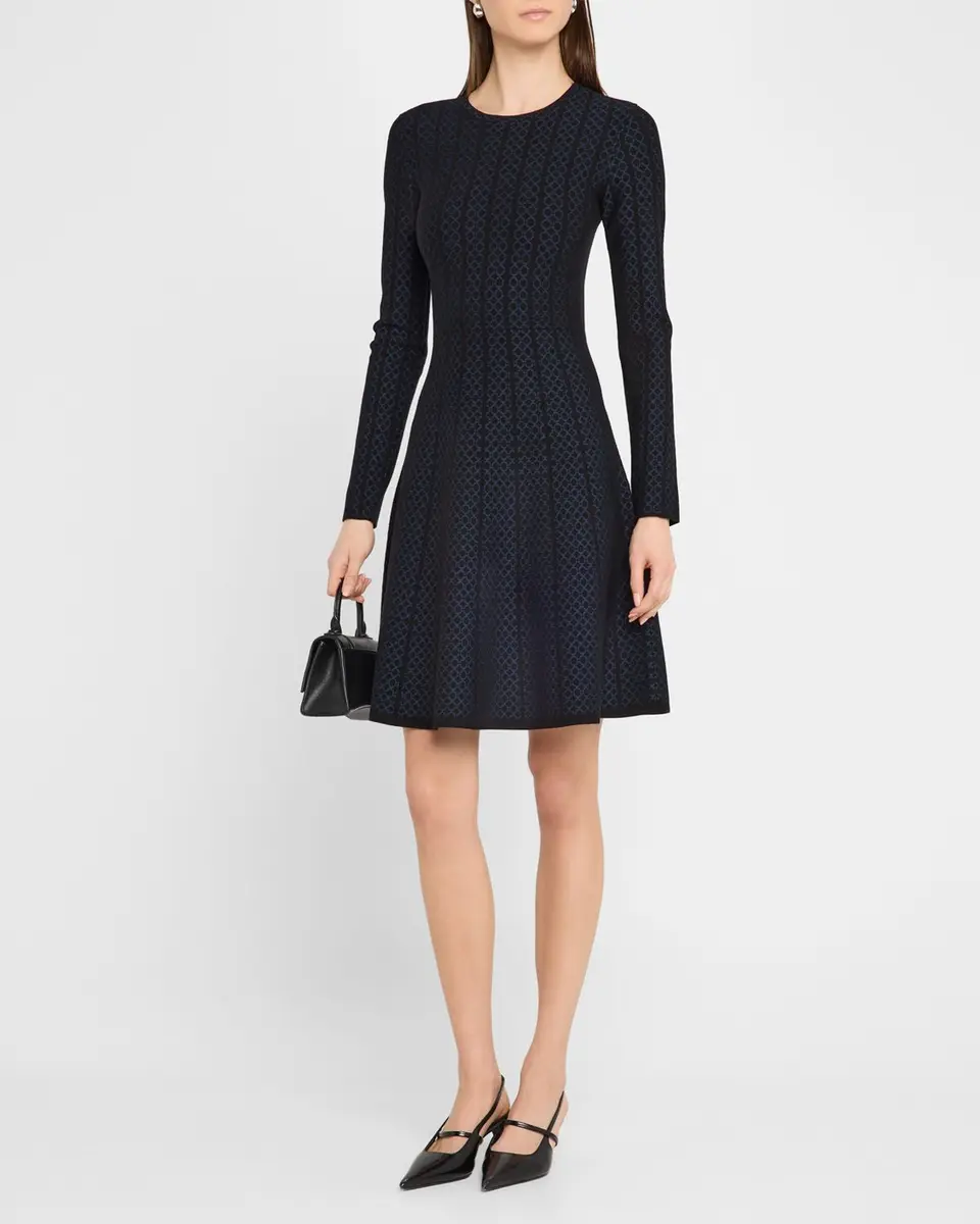 Emporio Armani Chain & Stripe Motif Jersey Dress | Thumbnail 2 Emporio Armani Chain & Stripe Motif Jersey Dress | Thumbnail 2