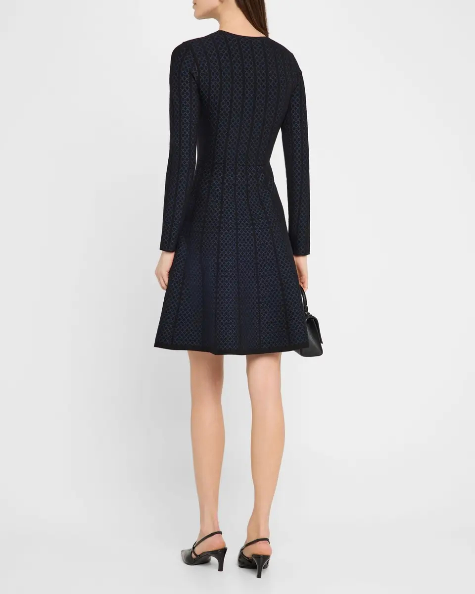 Emporio Armani Chain & Stripe Motif Jersey Dress | Thumbnail 3 Emporio Armani Chain & Stripe Motif Jersey Dress | Thumbnail 3