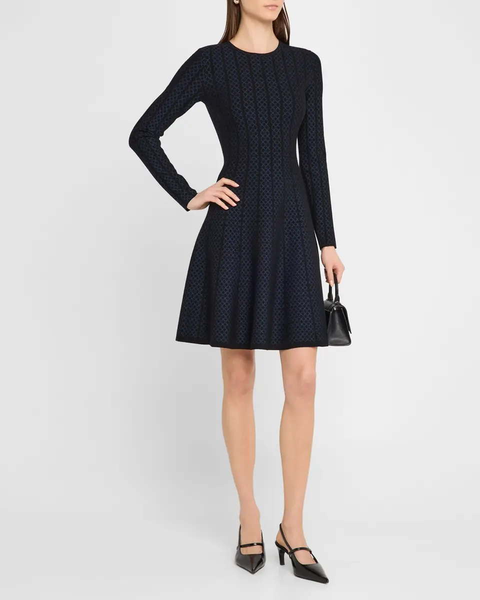 Emporio Armani Chain & Stripe Motif Jersey Dress | Thumbnail 4 Emporio Armani Chain & Stripe Motif Jersey Dress | Thumbnail 4