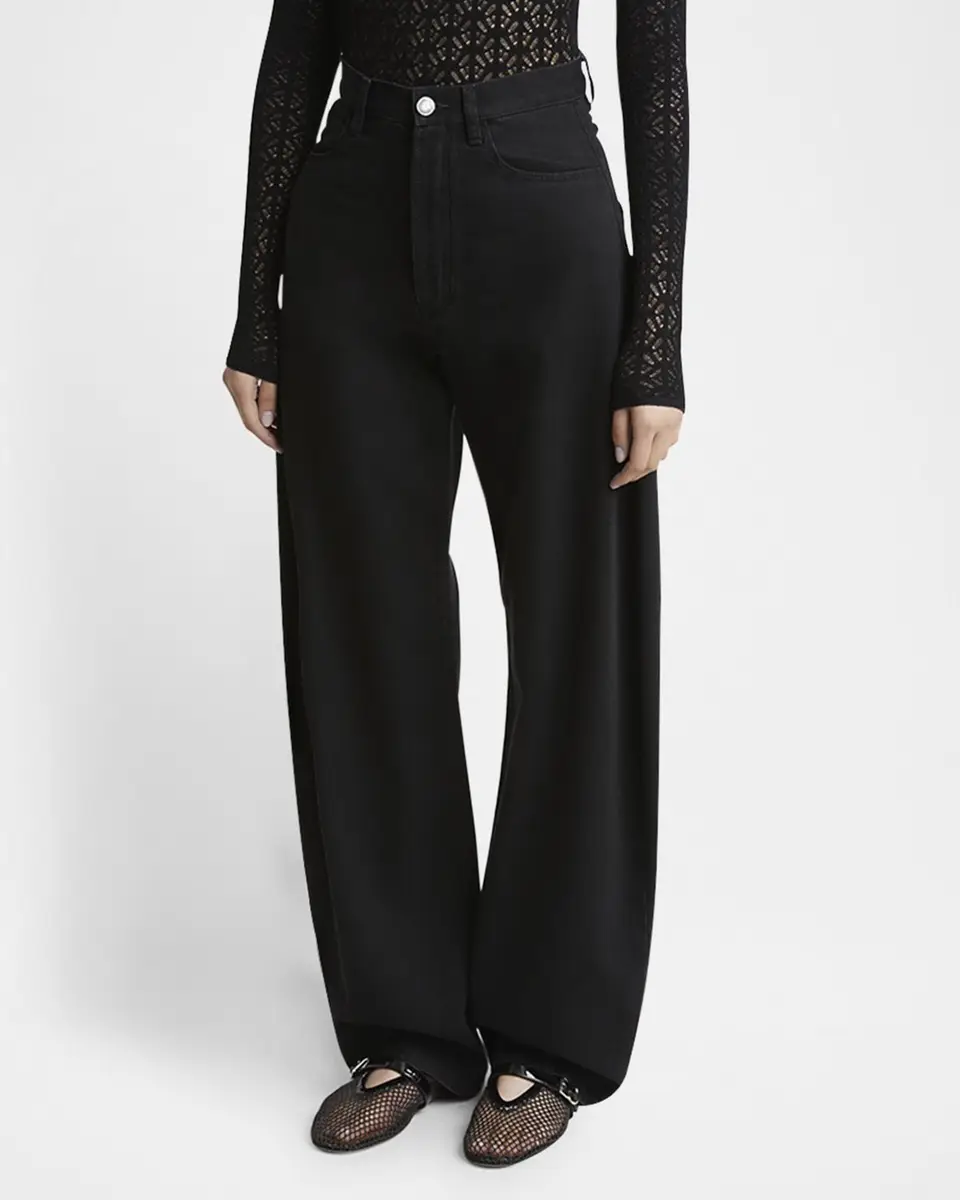 Alaïa Rounded Leg Denim Pants | Thumbnail 4 Alaïa Rounded Leg Denim Pants | Thumbnail 4