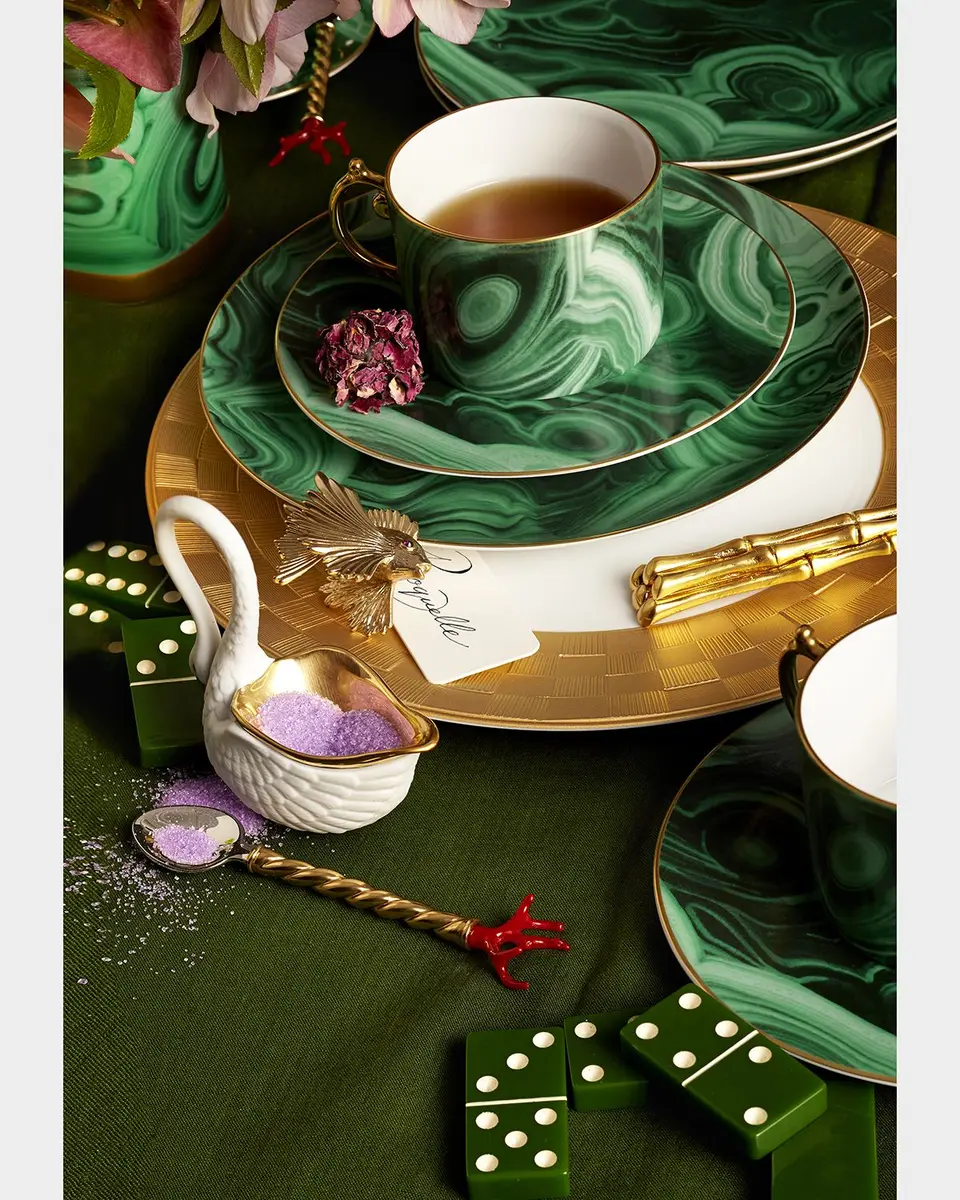L'Objet Malachite Espresso Cup & Saucer | Thumbnail 4 L'Objet Malachite Espresso Cup & Saucer | Thumbnail 4