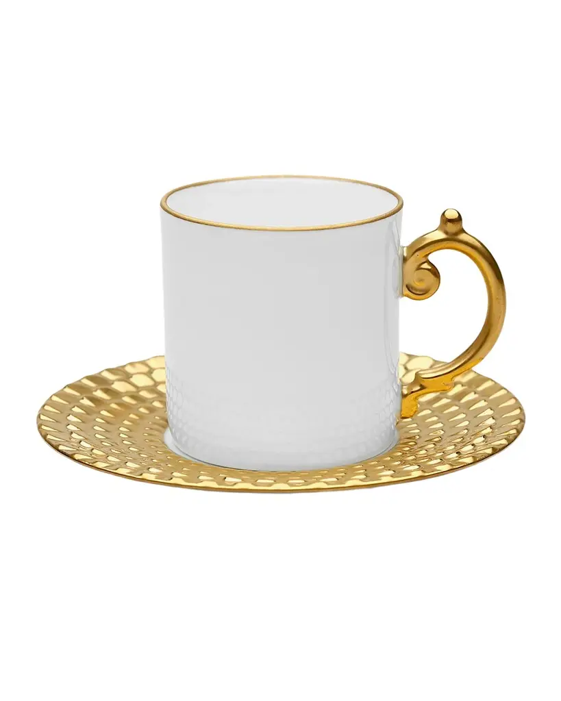 L 'Objet Aegean 24K Gold Espresso Cup & Saucer | Image 1 L 'Objet Aegean 24K Gold Espresso Cup & Saucer | Image 1