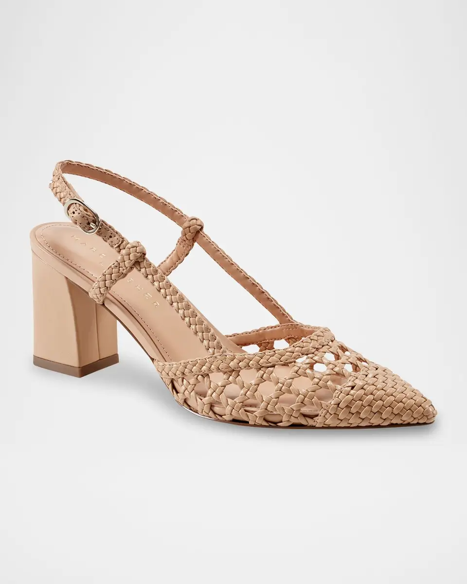 Marc Fisher LTD Zunnie Woven Leather Slingback Pumps | Thumbnail 2 Marc Fisher LTD Zunnie Woven Leather Slingback Pumps | Thumbnail 2