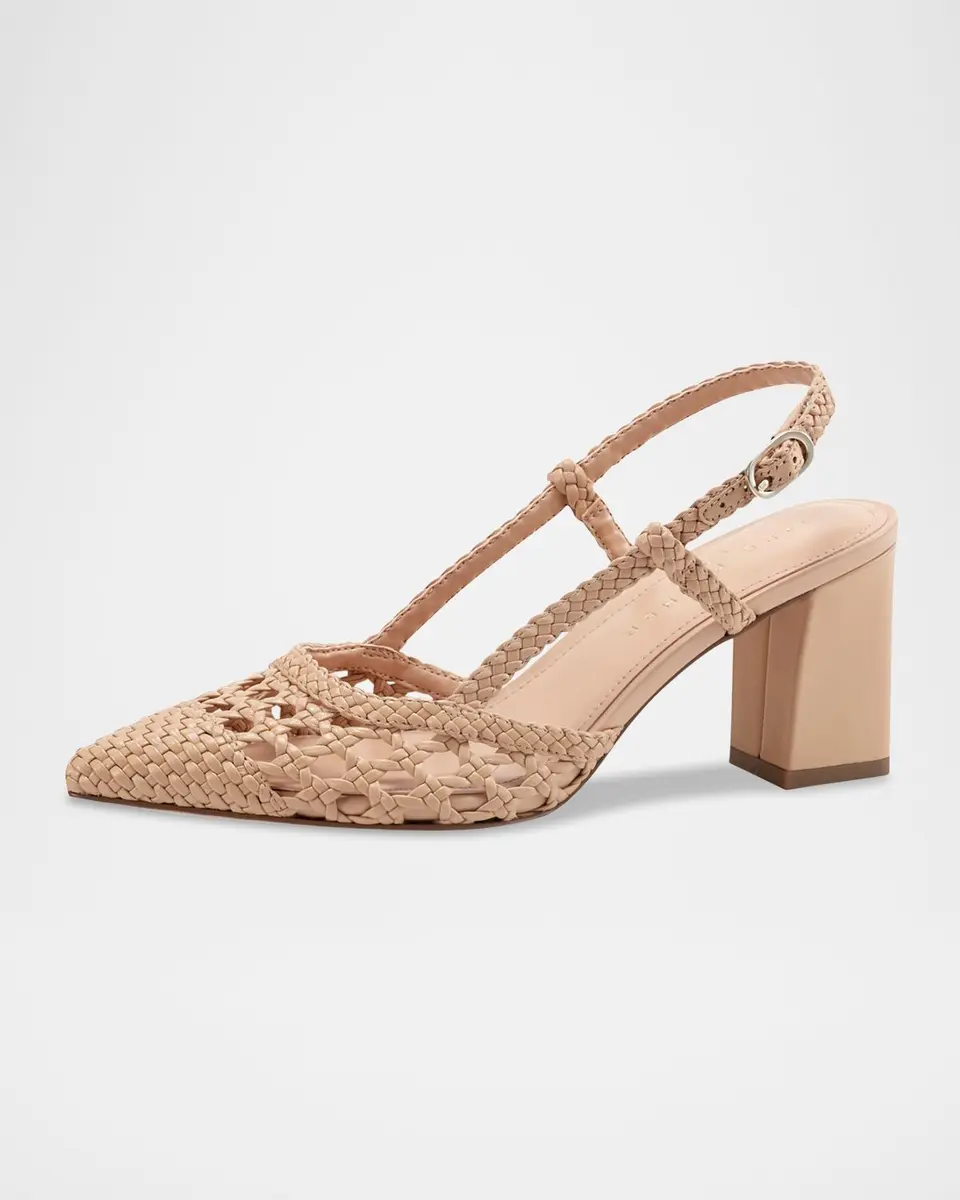 Marc Fisher LTD Zunnie Woven Leather Slingback Pumps | Thumbnail 3 Marc Fisher LTD Zunnie Woven Leather Slingback Pumps | Thumbnail 3