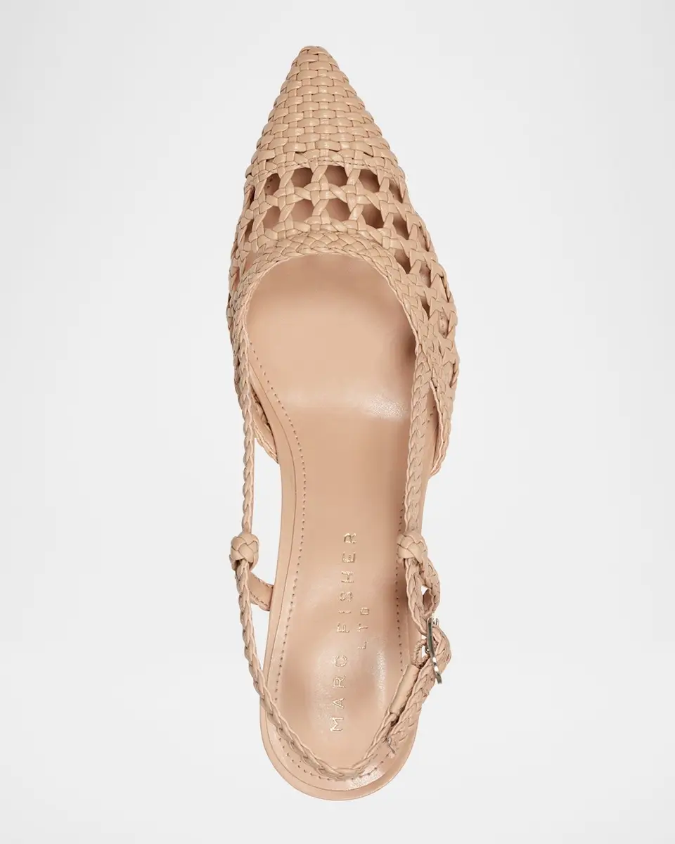 Marc Fisher LTD Zunnie Woven Leather Slingback Pumps | Thumbnail 4 Marc Fisher LTD Zunnie Woven Leather Slingback Pumps | Thumbnail 4