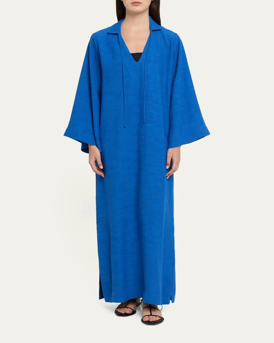 Lisa Marie Fernandez Linen-Blend Tunic Caftan Coverup | Thumbnail 2 Lisa Marie Fernandez Linen-Blend Tunic Caftan Coverup | Thumbnail 2