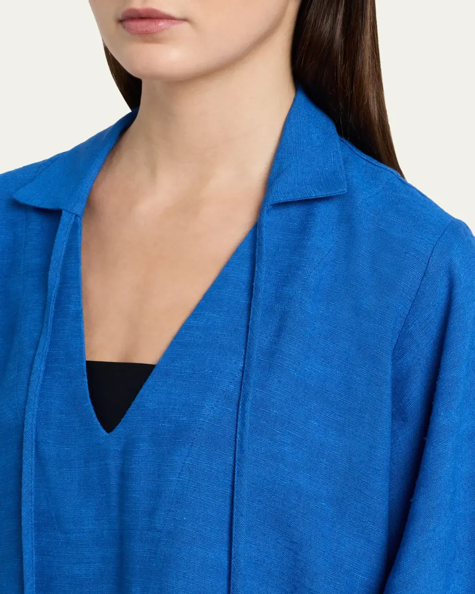 Lisa Marie Fernandez Linen-Blend Tunic Caftan Coverup | Thumbnail 4 Lisa Marie Fernandez Linen-Blend Tunic Caftan Coverup | Thumbnail 4