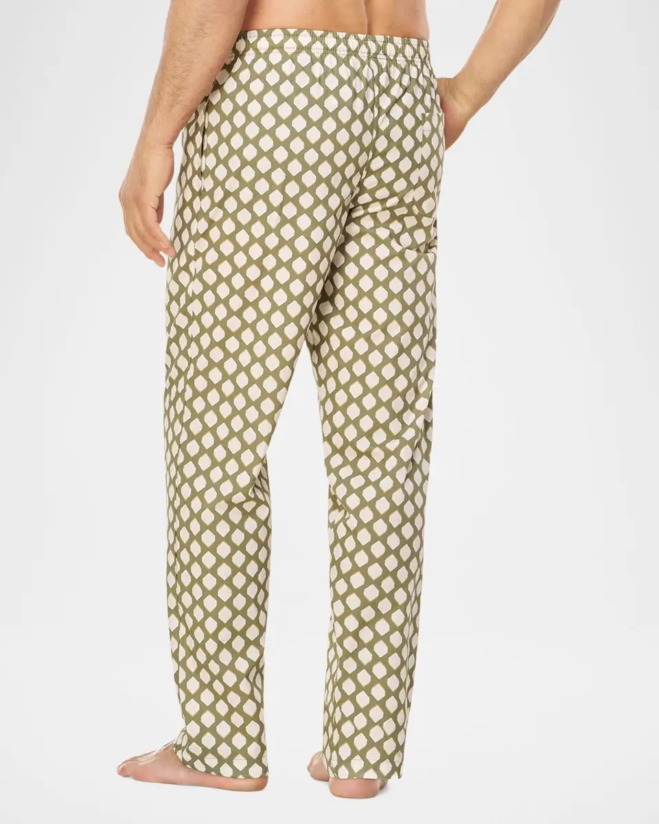Majestic International Men's Cotton Mid-Century Geometric Lounge Pants | Thumbnail 3
