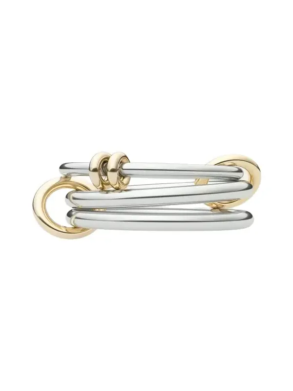 Raneth SG Three Link Ring in Sterling Silver with 18K Yellow Gold Accents Raneth SG Three Link Ring in Sterling Silver with 18K Yellow Gold Accents