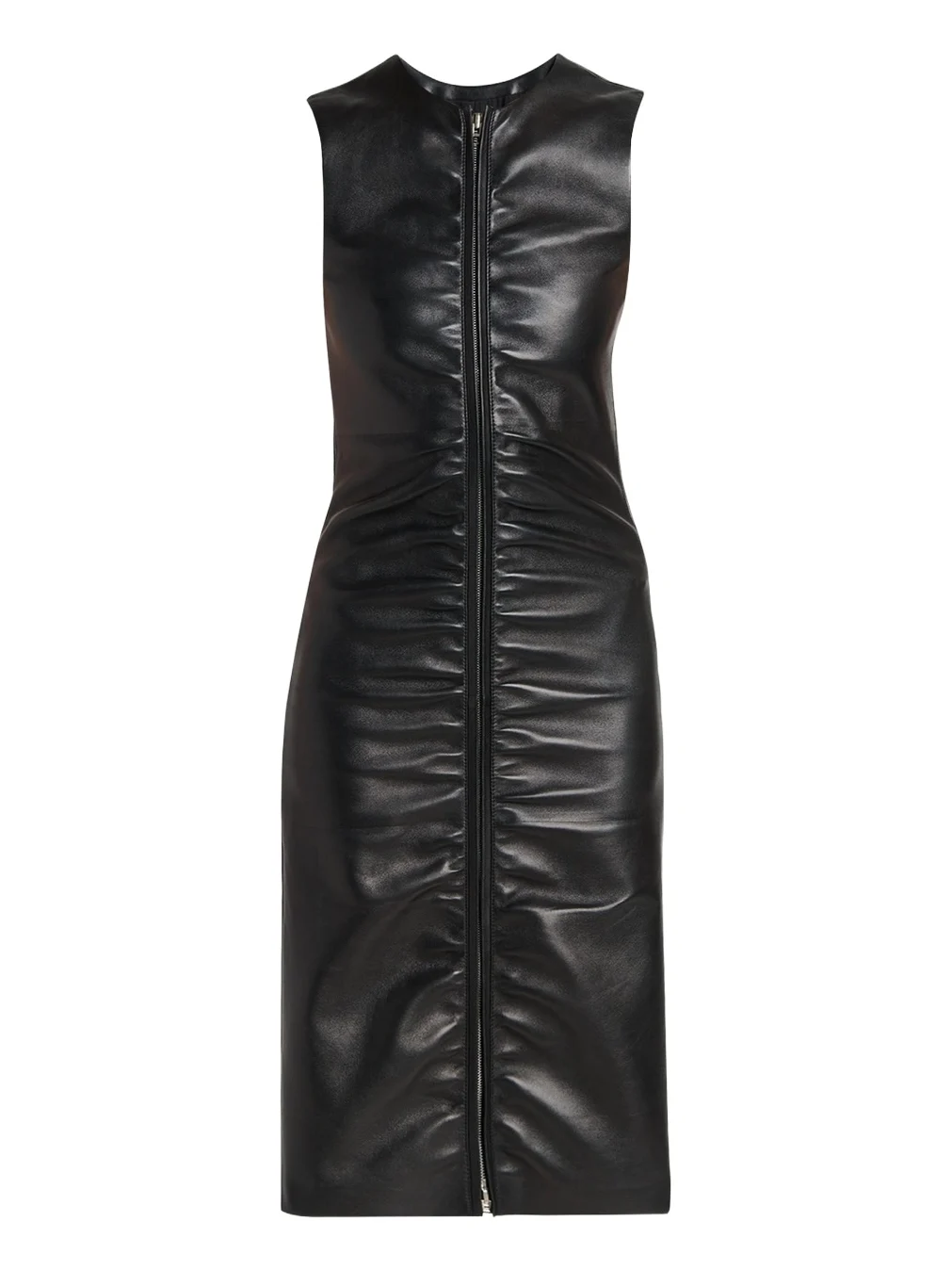 Lamb Leather Midi Dress