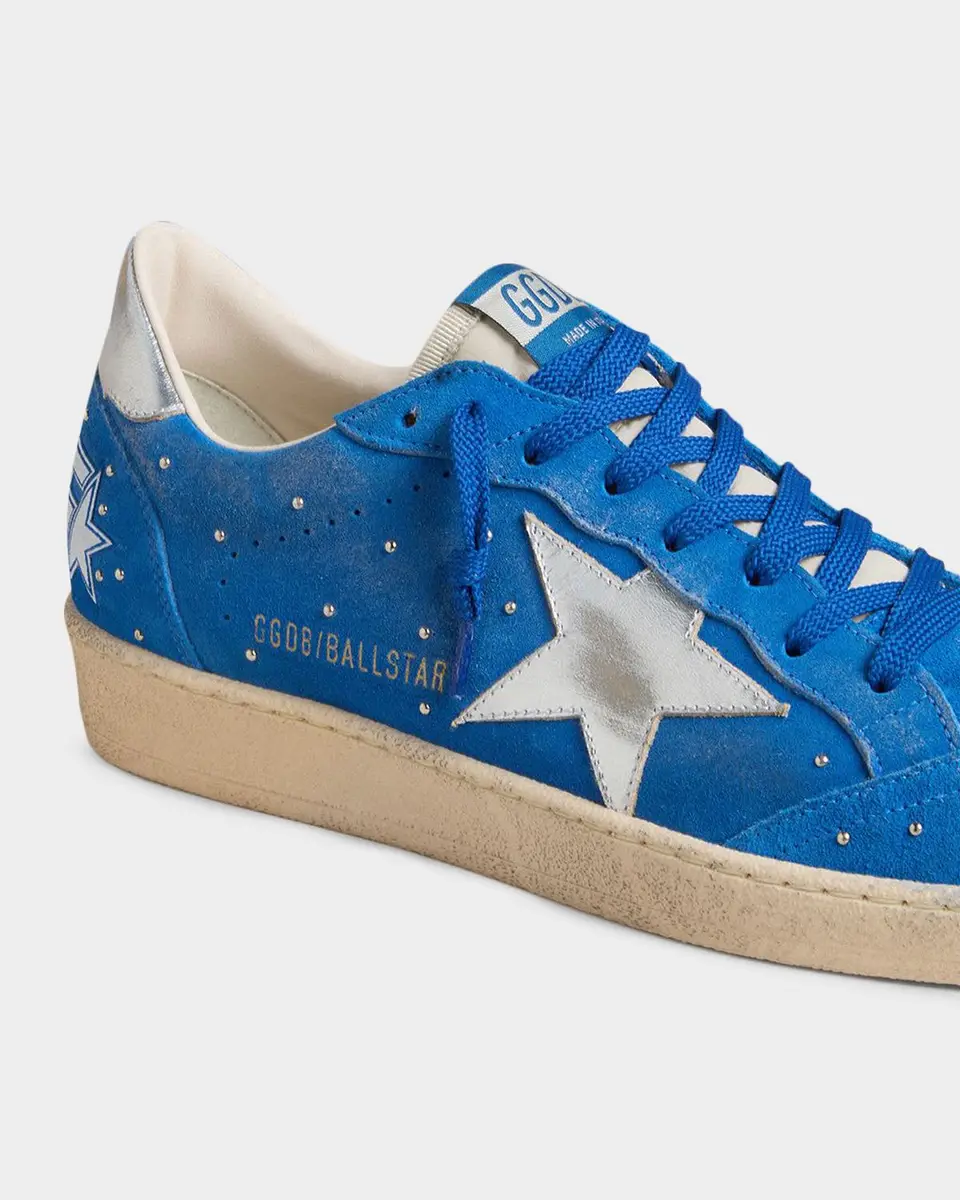 Golden Goose Men's Ball Star Studded Suede Low-Top Sneakers | Thumbnail 3