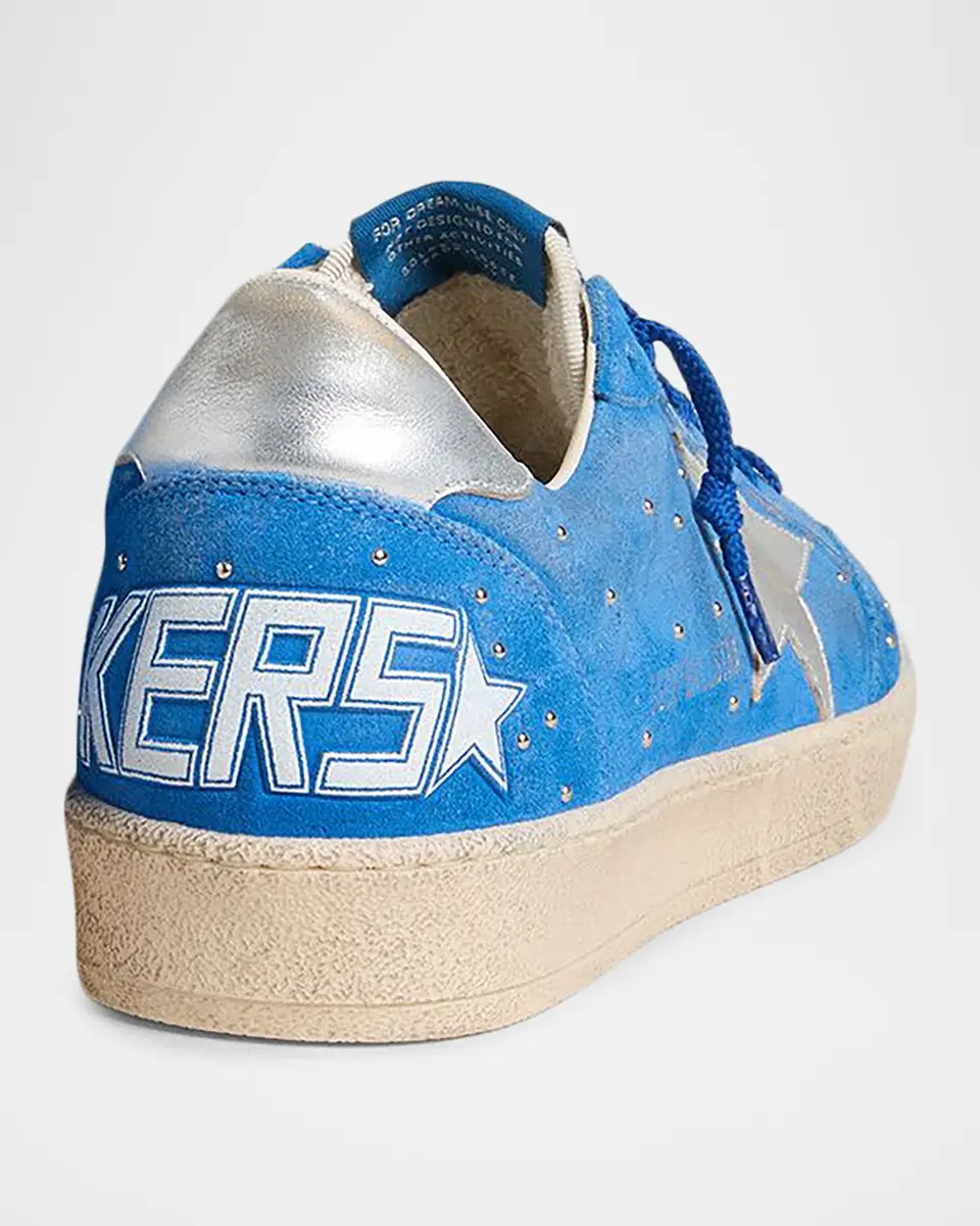 Golden Goose Men's Ball Star Studded Suede Low-Top Sneakers | Thumbnail 4