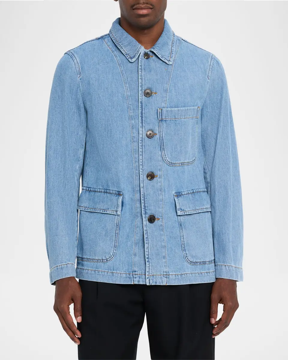 Dries Van Noten Men's Braxton Denim Overshirt | Thumbnail 4