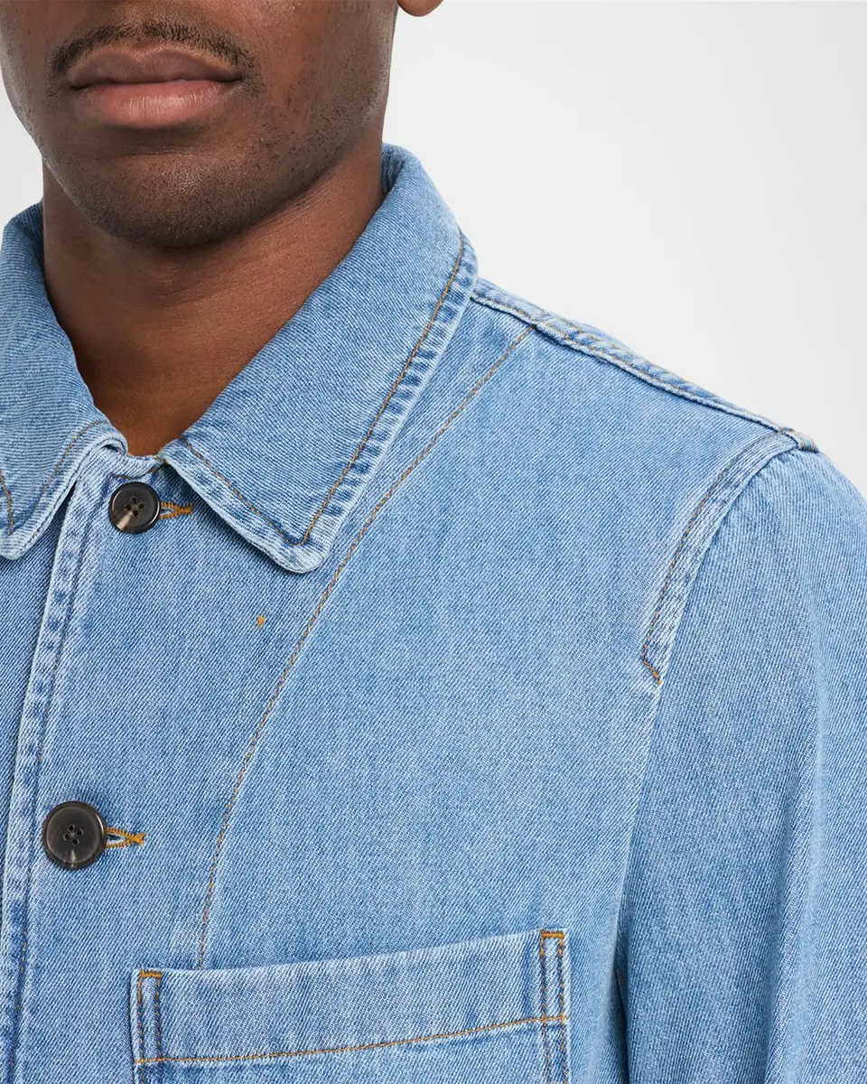 Dries Van Noten Men's Braxton Denim Overshirt | Thumbnail 5