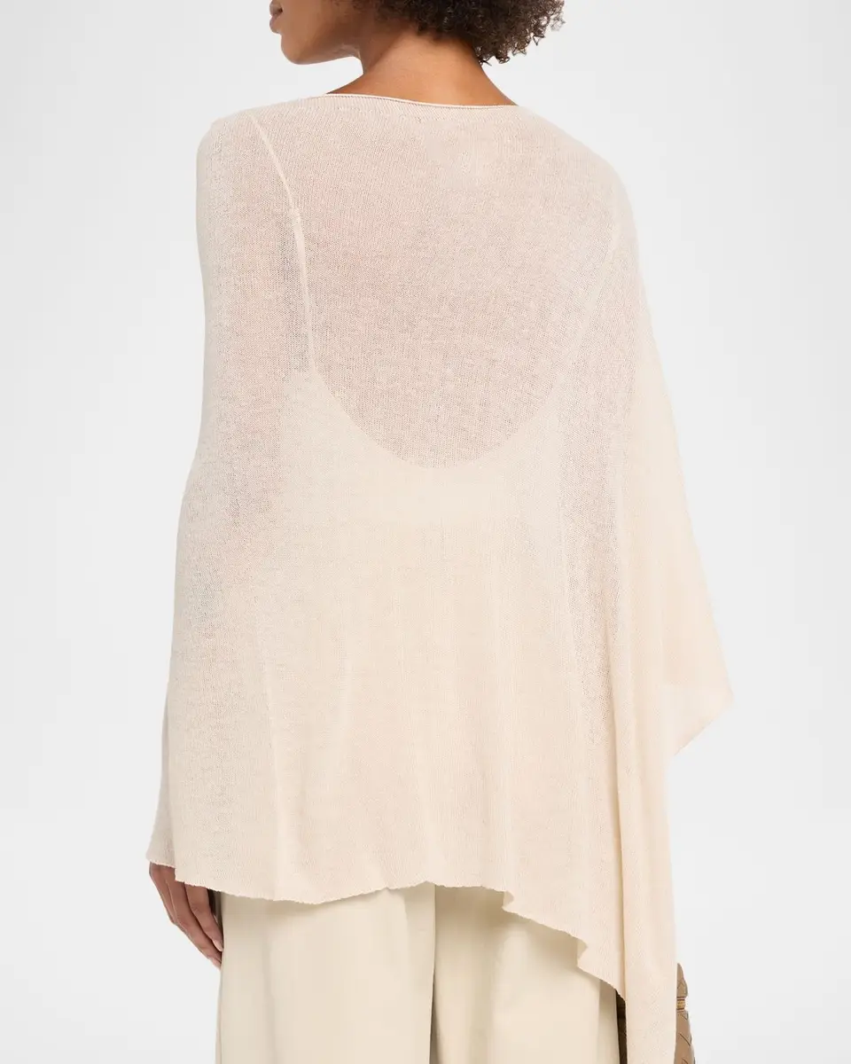 Oh My Goat Asymmetric Feather Cashmere Poncho | Thumbnail 3 Oh My Goat Asymmetric Feather Cashmere Poncho | Thumbnail 3