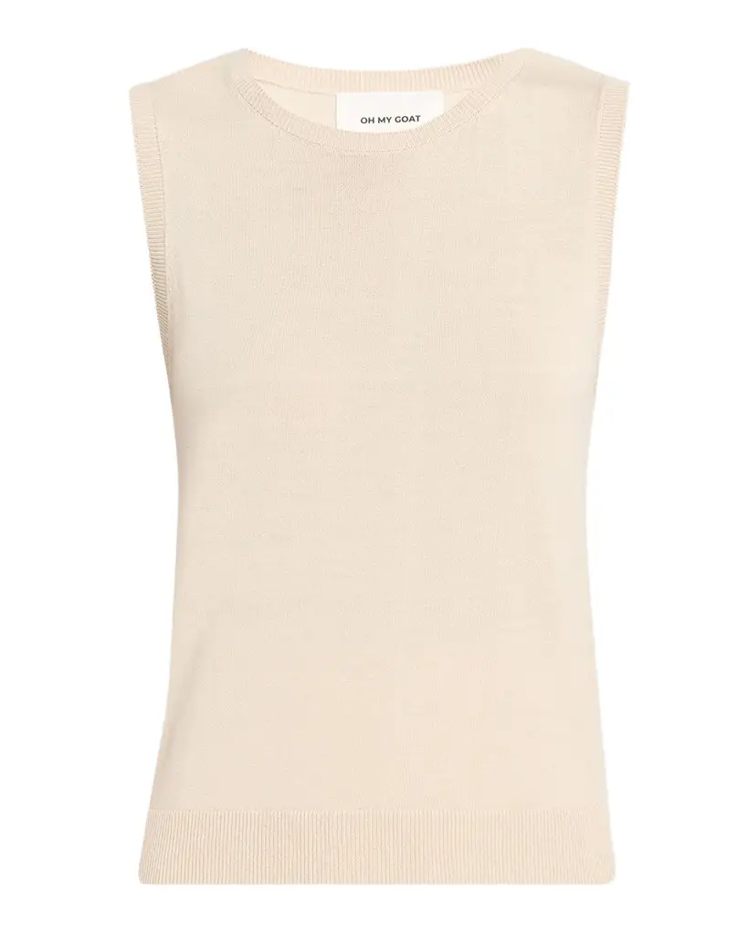Oh My Goat Crewneck Knit Tank Top | Image 1 Oh My Goat Crewneck Knit Tank Top | Image 1