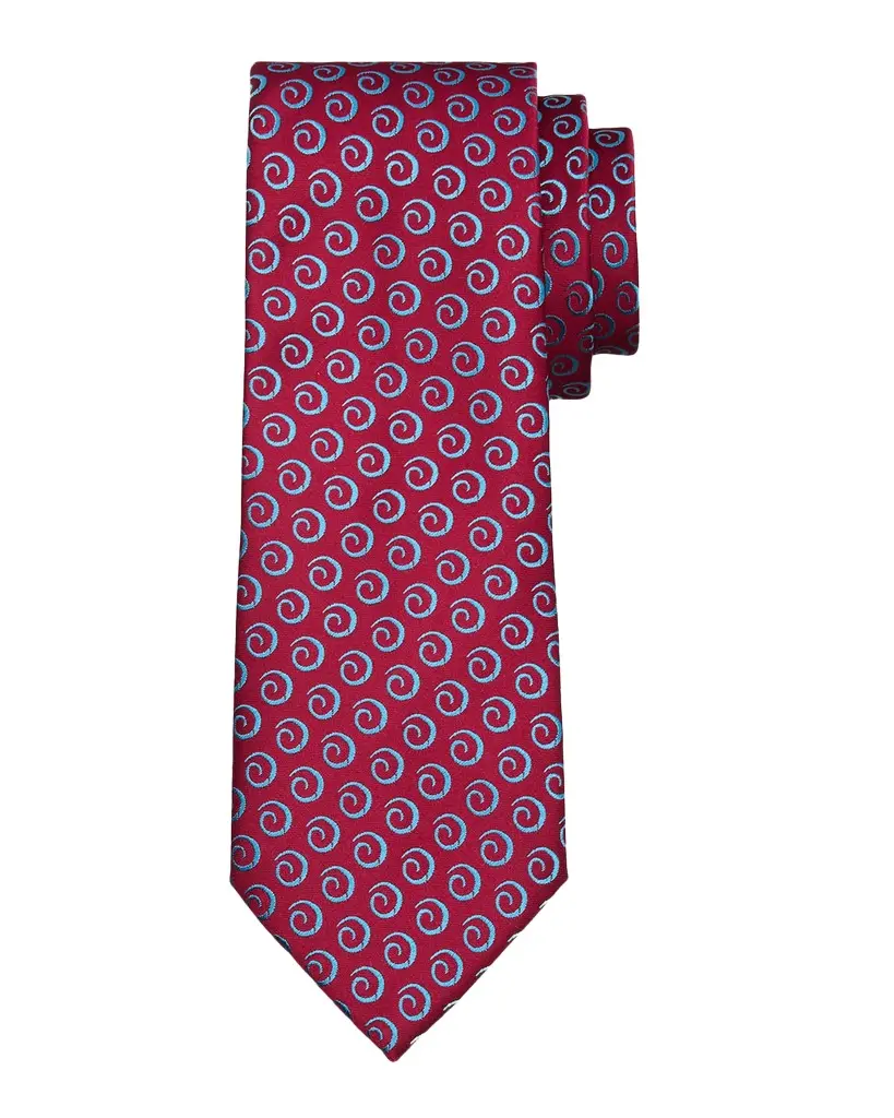 Charvet Men's Swirl Pattern Jacquard Silk Tie | Image 1 Charvet Men's Swirl Pattern Jacquard Silk Tie | Image 1