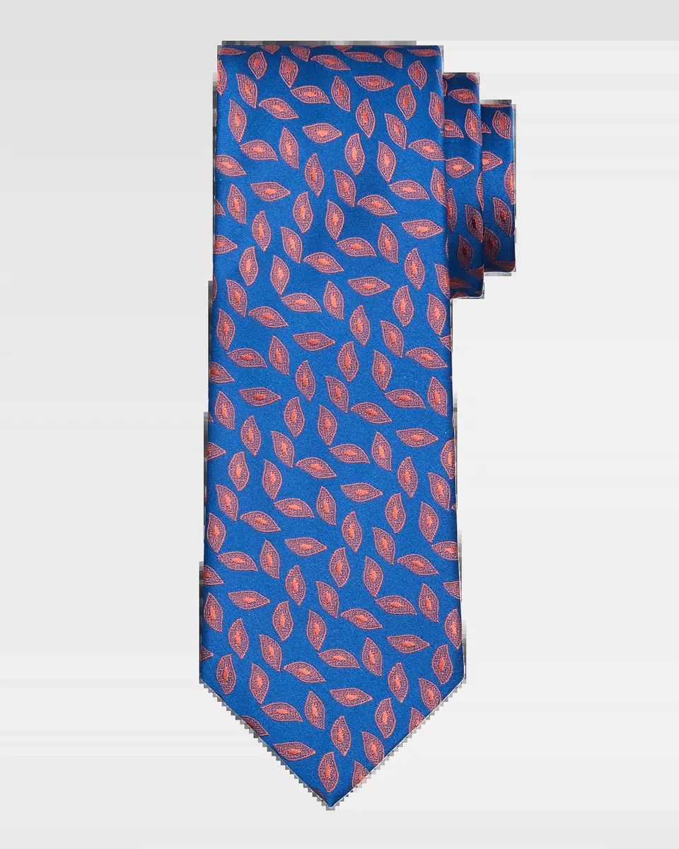 Charvet Men's Geometric Oblong Jacquard Silk Tie | Thumbnail 2 Charvet Men's Geometric Oblong Jacquard Silk Tie | Thumbnail 2
