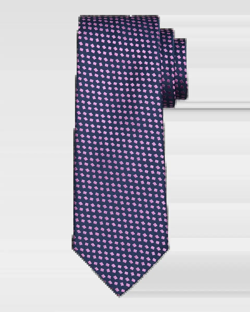 Charvet Men's Micro Diamond Jacquard Silk Tie | Thumbnail 2 Charvet Men's Micro Diamond Jacquard Silk Tie | Thumbnail 2