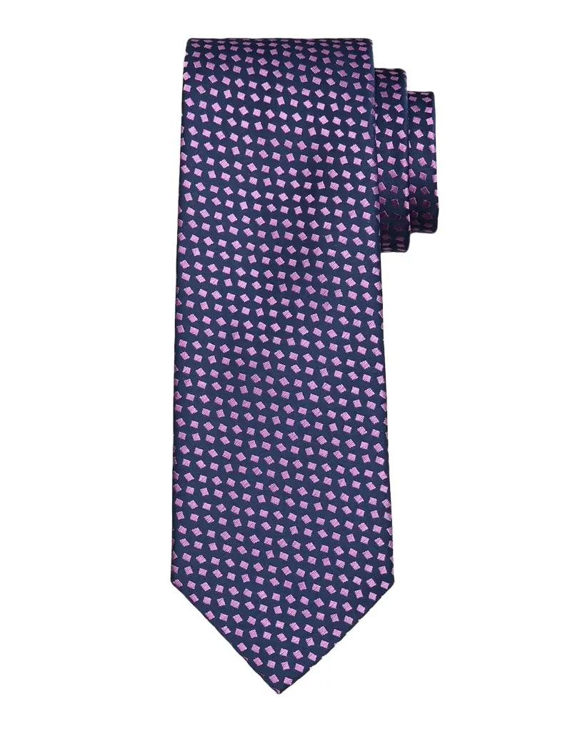 Charvet Men's Micro Diamond Jacquard Silk Tie | Image 1 Charvet Men's Micro Diamond Jacquard Silk Tie | Image 1