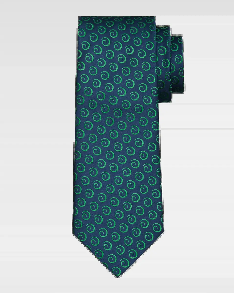 Charvet Men's Swirl Pattern Jacquard Silk Tie | Thumbnail 2 Charvet Men's Swirl Pattern Jacquard Silk Tie | Thumbnail 2