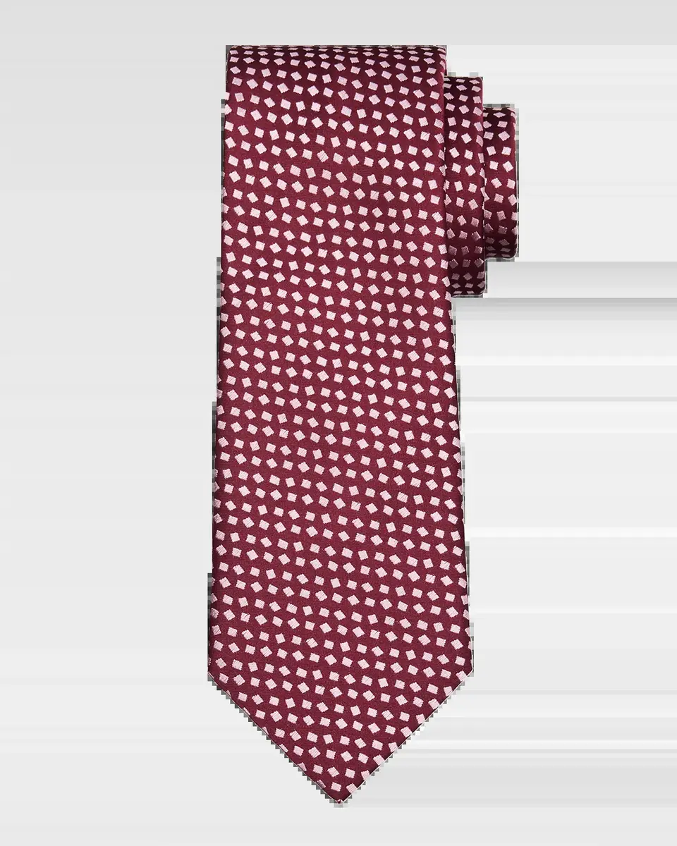 Charvet Men's Micro Diamond Jacquard Silk Tie | Thumbnail 2 Charvet Men's Micro Diamond Jacquard Silk Tie | Thumbnail 2