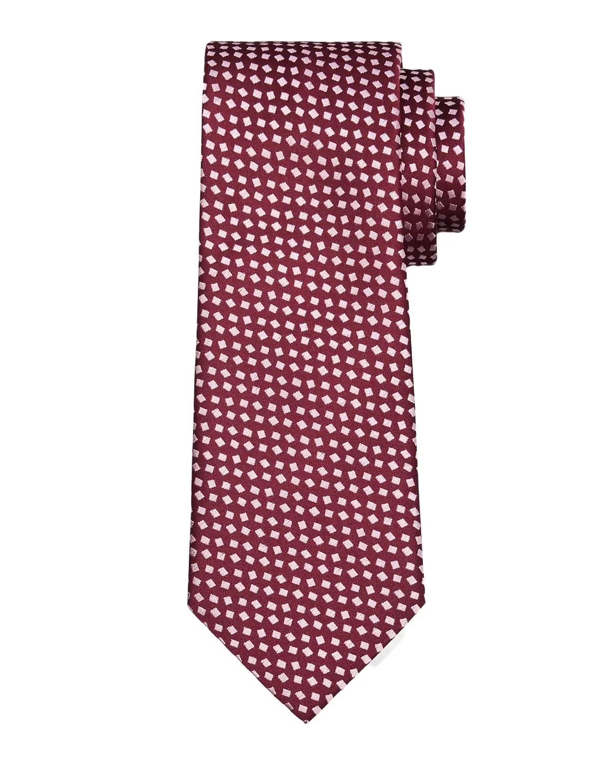 Charvet Men's Micro Diamond Jacquard Silk Tie