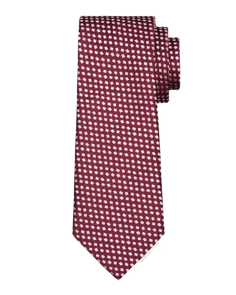 Charvet Men's Micro Diamond Jacquard Silk Tie | Image 1 Charvet Men's Micro Diamond Jacquard Silk Tie | Image 1